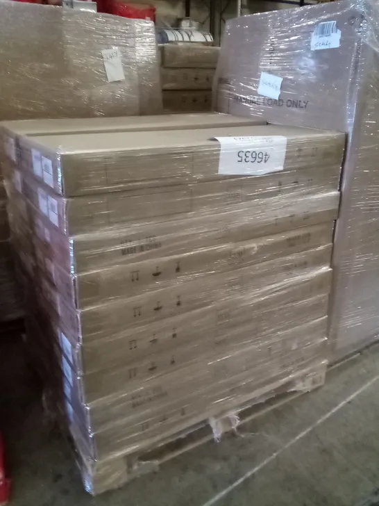 PALLET OF APPROXIMATELY 18 BOXED L-SHAPED COMPUTER DESKS 