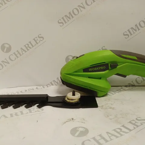 BOXED WORKPRO 7.2V 2 IN 1 CORDLESS SHEAR/ HEDGE TRIMMER 