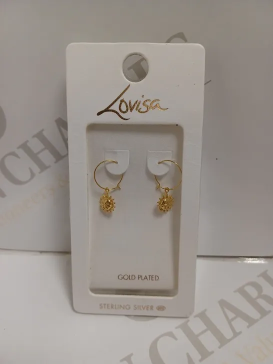 LOVISA GOLD PLATED SUNSHINE DANGLE EARRINGS