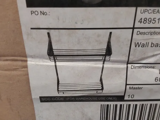 TEN BRAND NEW BOXED DESIGNER WALL BASKET - BLACK