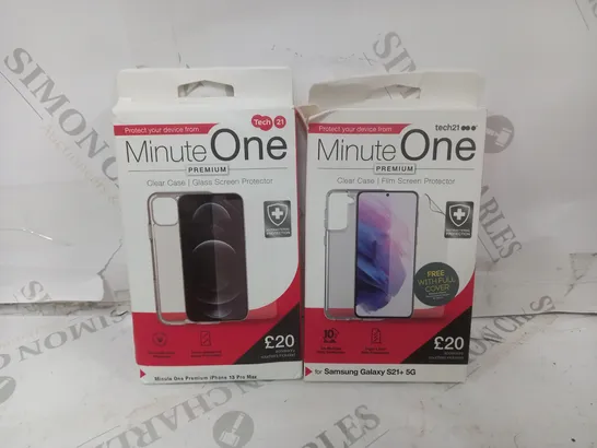 BOX OF APPROX 7 TECH21 MINUTE ONE FOR IPHONE 13 PRO & SAMSUNG GALAXY S21+5G