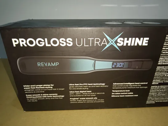 REVAMP PROGLOSS WIDE ULTRA X SHINE CERAMIC HAIR STRAIGHTENER