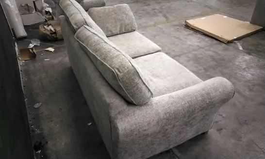 QUALITY DESIGNER GREY FABRIC 2 SEATER SOFA 