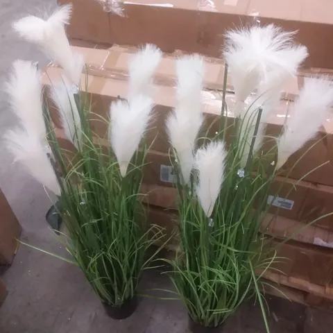 TWO BOXED LED PAMPASS GRASS ARTIFICIAL PLANTS