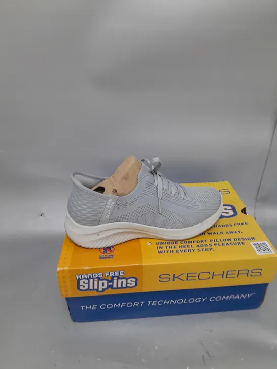 SKECHERS BRILL PATH TRAINERS - GREY - SIZE 3