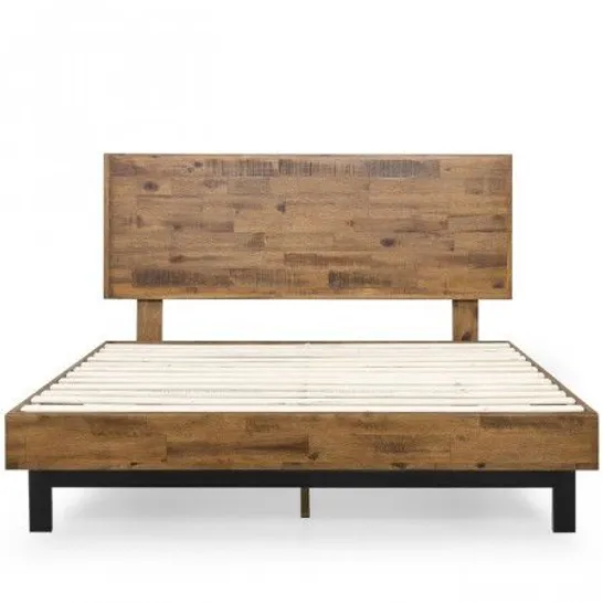 BOXED ZINUS TRICIA WOOD PLATFORM BED WITH HEADBOARD