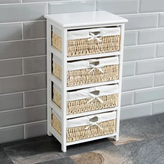 BOXED MAIZE 4-DRAWER CHEST OF DRAWERS