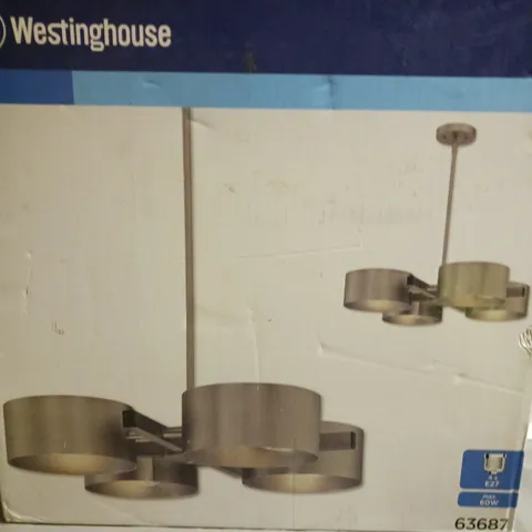 BOXED WESTINGHOUSE 4-LAMP HANGING CEILING LIGHT