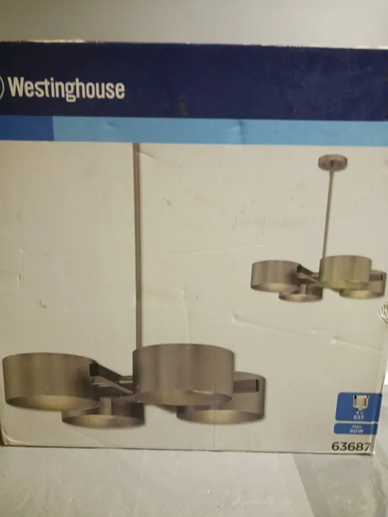 BOXED WESTINGHOUSE 4-LAMP HANGING CEILING LIGHT