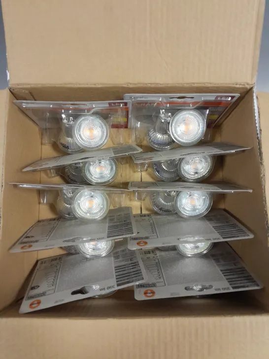 10 X SEALED (2 LIGHTS PER PACK) OSRAM GU10 LED STAR SPOTLIGHTS - WARM WHITE 