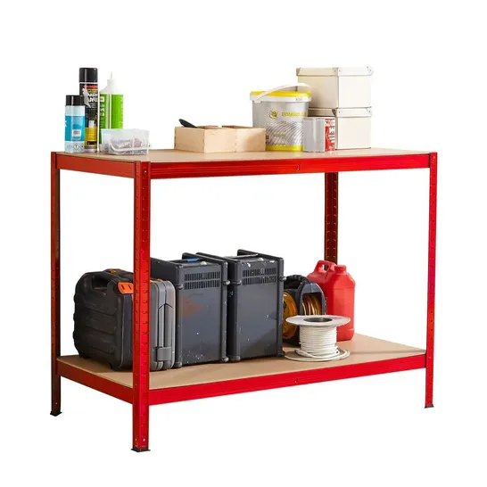 BOXED NEO HEAVY DUTY METAL STEEL WORKBENCH - RED (1 BOX)