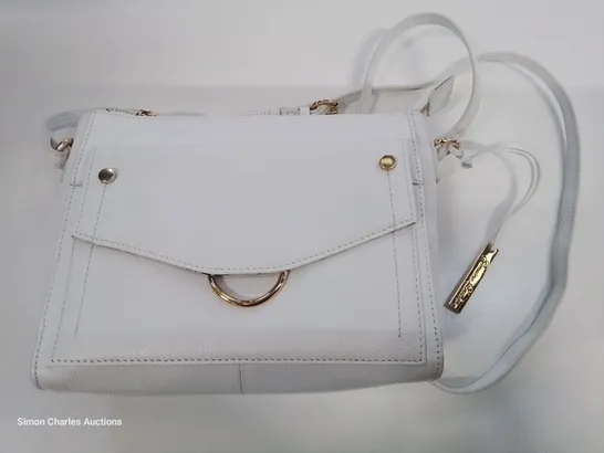 ASHWOOD GENUINE LEATHER HANDBAG IN WHITE