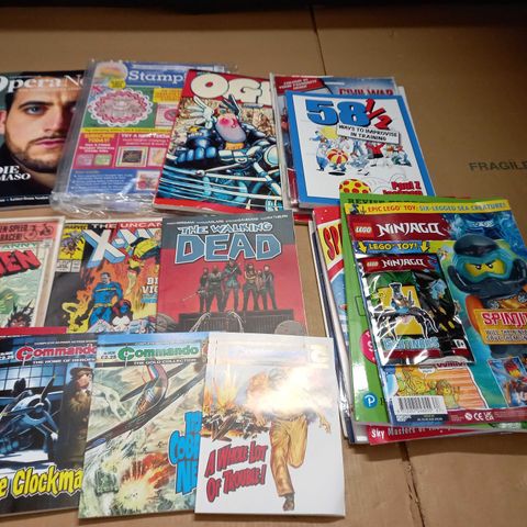 LOT OF ASSORTED MAGAZINES AND COMICS 