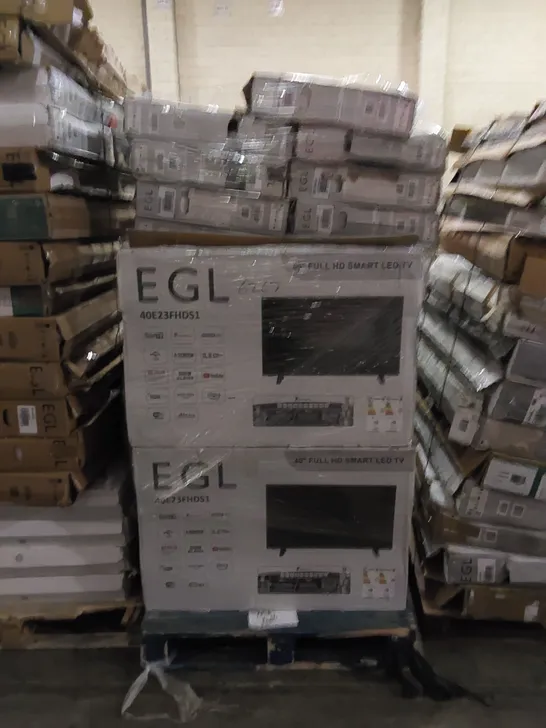 PALLET OF APPROXIMATELY 30 X ASSORTED UNTESTED TVS. BRANDS, MODELS AND CONDITIONS VARY