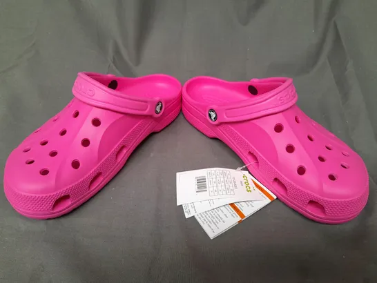 PAIR OF CROCS BAYA CLOGS IN PINK UK SIZE M7/W8