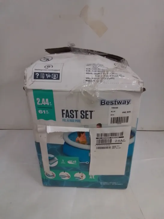 BOXED BESTWAY 8FT FAST SET FILL & RISE POOL 