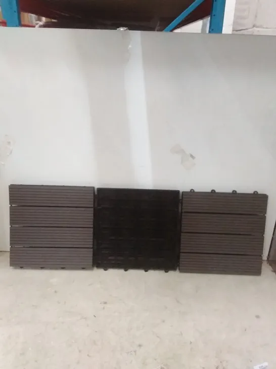 12 PEICE INTERLOCKING GARDEN DECKING ( BROWN )