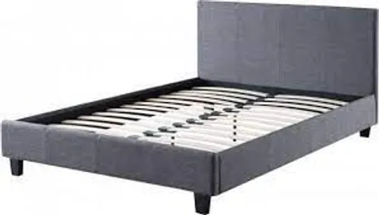 BOXED 4' FABRIC BED FRAME MEDIUM GREY