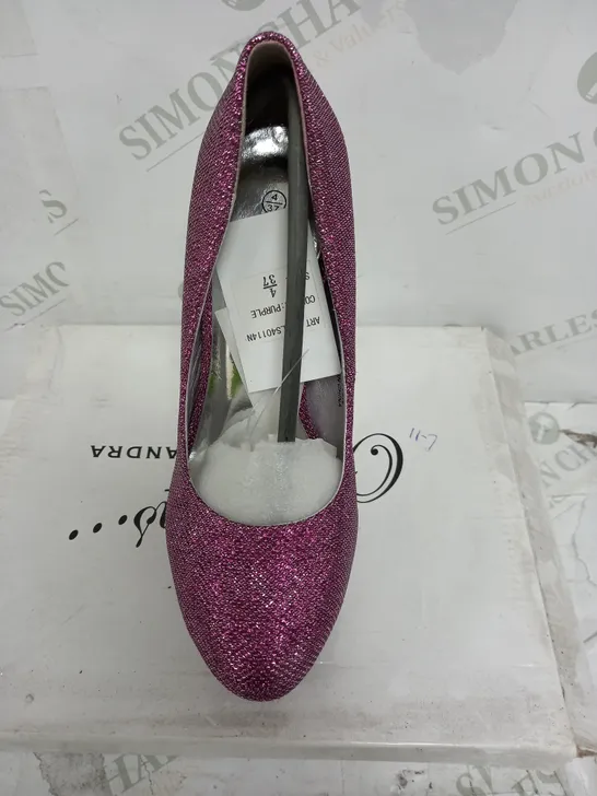 PURPLE SPARKLE STILLETTO SIZE 4