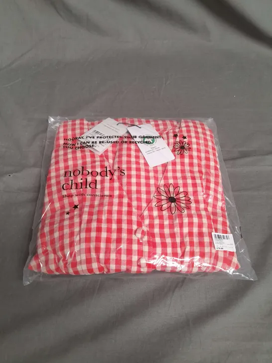 SEALED NOBODYS CHILD ALEXIS MIDI DRESS RED GINGHAM - UK 10