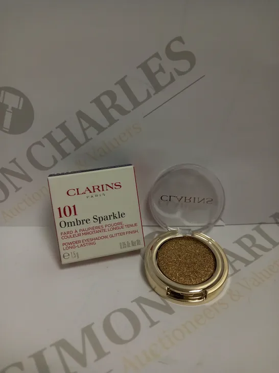 LOT OF 10 CLARINS 101 OMBRE SPARKLE GLITTER FINISH POWDER EYESHADOW - GOLD DIAMOND 