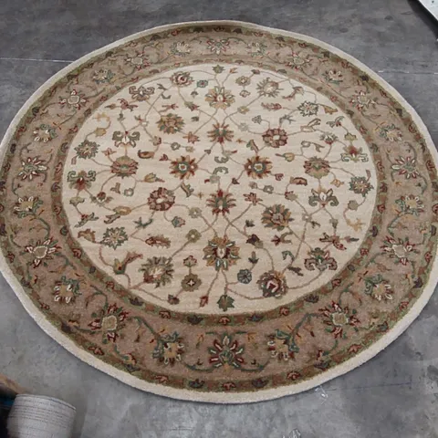 TEPPICH WOOL CREAM/BROWN RUG // 190 X 190CM