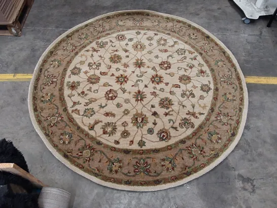 TEPPICH WOOL CREAM/BROWN RUG // 190 X 190CM