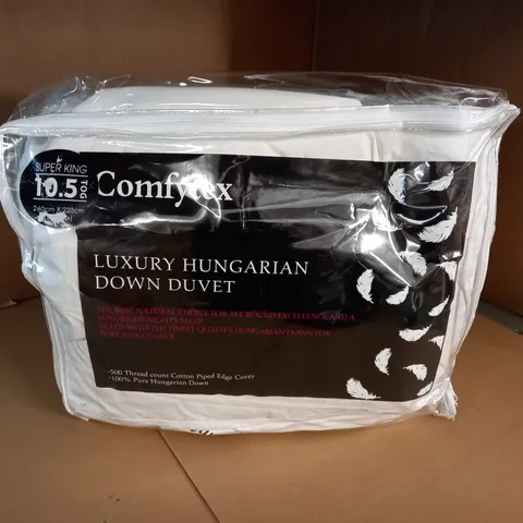 COMFYTEX LUXURY HUNGARIAN DOWN DUVET  - SUPER KING 10.5 TOG