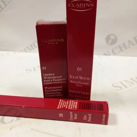 LOT OF APROX 10 ASSORTED CLARINS PARIS EYE CARE/MAKE UP PRODCUTS