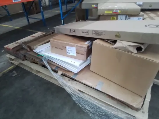 PALLET OF ASSORTED FLAT PACK FURNITURE PARTS