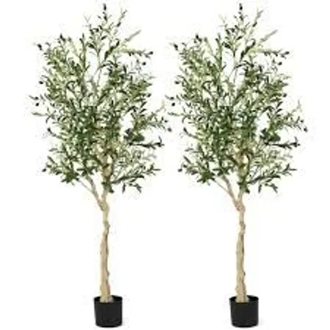 BOXED COSTWAY 2 PIECES 182cm ARTIFICIAL OLIVE TREE WITH 72 FRUITS