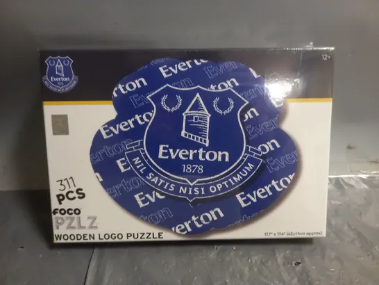 SEALED EVERTON 311-PIECE WOODEN LOGO PUZZLE