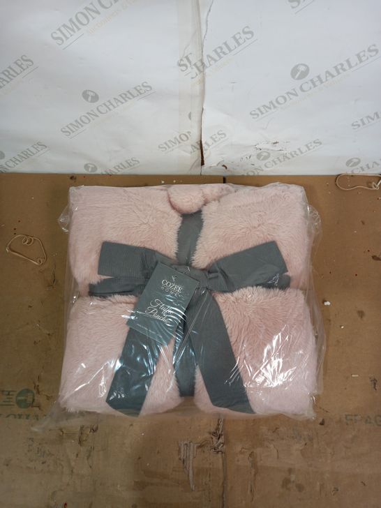 COZEE HOME FLUFFIE PONCHO PINK