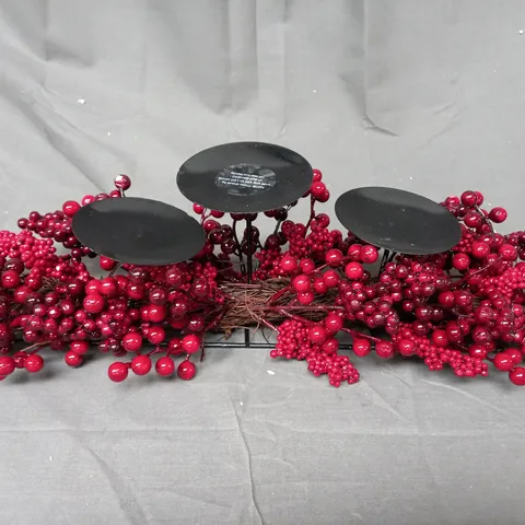 BOXED HOME REFLECTIONS MIXED BERRY CANDLE HOLDER 