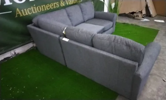 DESIGNER GREY FABRIC CORNER SOFA