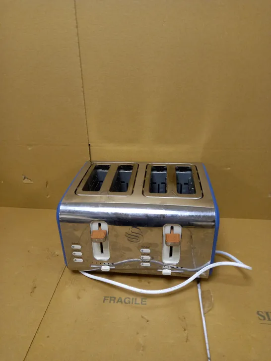 SWAN NORDIC 4 SLICE TOASTER BLUE