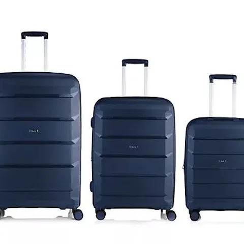 ROCK LUGGAGE TULUM 3PC SUITCASE SET BLUE