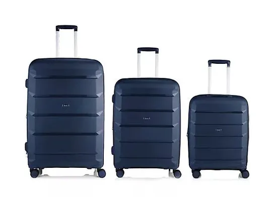 ROCK LUGGAGE TULUM 3PC SUITCASE SET BLUE