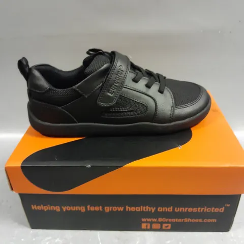 BOXED PAIR OF B-GREATER LEVISON BLACK STRAP SHOES - CHILDS 13 