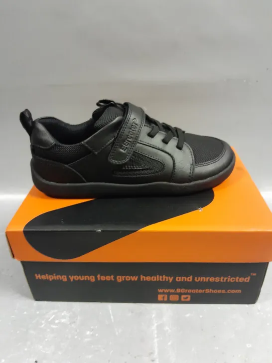 BOXED PAIR OF B-GREATER LEVISON BLACK STRAP SHOES - CHILDS 13 