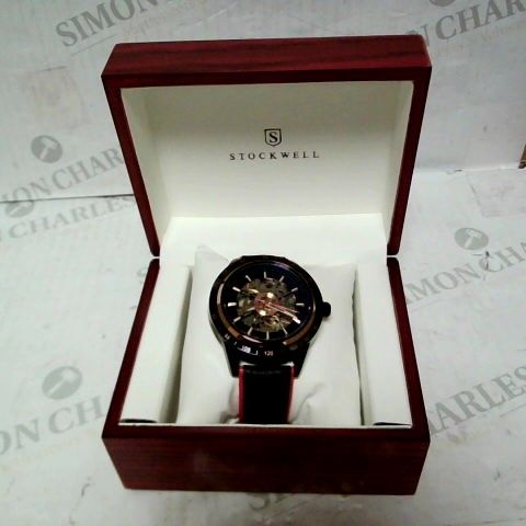 DESIGNER STOCKWELL AUTOMATIC SKELETON DIAL WRISTWATCH