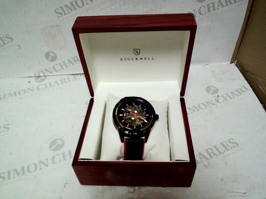 DESIGNER STOCKWELL AUTOMATIC SKELETON DIAL WRISTWATCH RRP £650