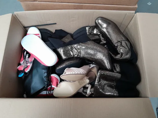 APPROXIMATELY 15 PAIRS OF LADIES SHOES. ASSORTED SIZES, COLOURS AND STYLES