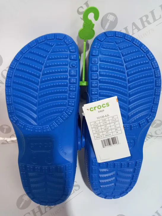 PAIR OF BLUE CROCS SIZE 7 