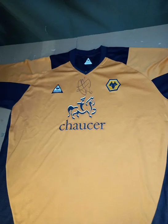 WOLVERHAMPTON WANDERERS SIGNED HOME SHIRT SIZE 46/48