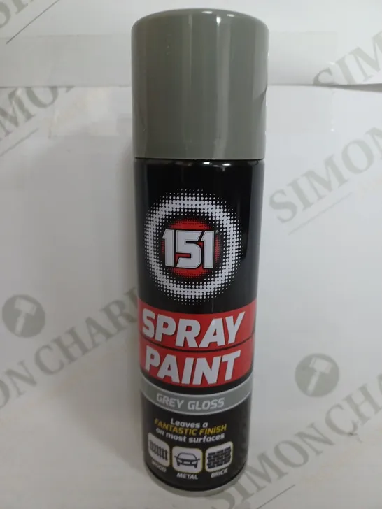 BOX OF 12 151 SPRAY PAINT GREY GLOSS