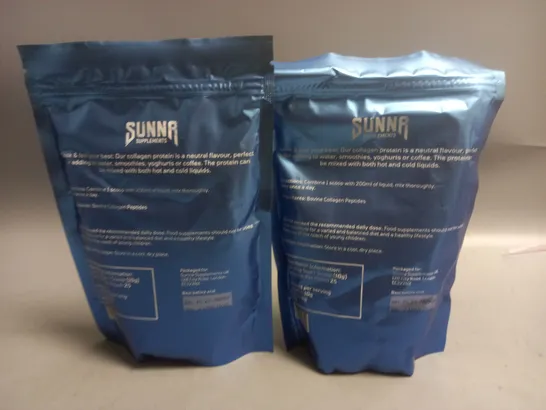 LOT OF 2 SUNNA SUPPLEMENTS HALAL COLLAGEN PROTEIN - UNFLAVOURED