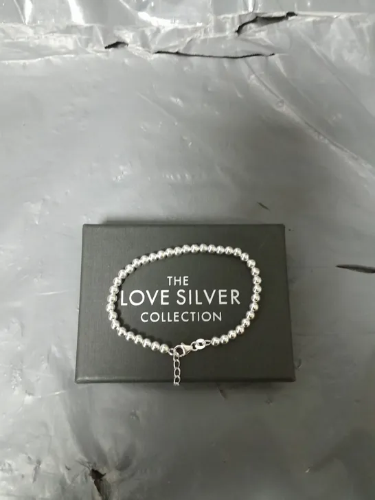 THE LOVE SILVER COLLECTION STERLING SILVER BEADED BRACELET