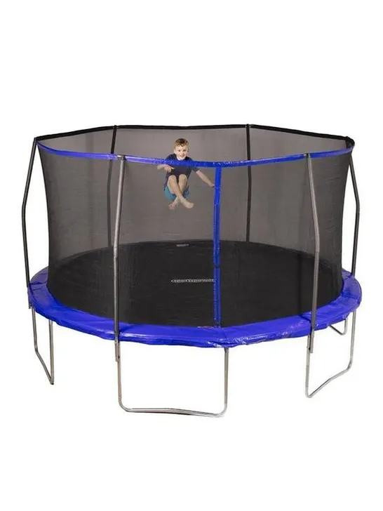 BOXED SPORTSPOWER 14' BOUNCE PRO TRAMPOLINE WITH ENCLOSURE  RRP £299