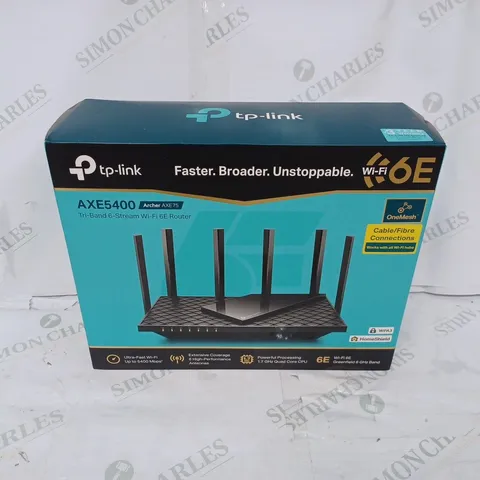 TP-LINK AXE5400 ARCHER AXE75 TRI-BAND 6-STREAM WI-FI 6E ROUTER 